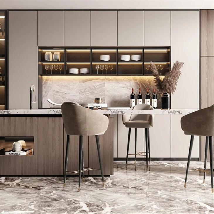 Armoires de cuisine sans cadre